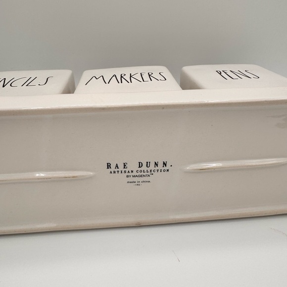 Rae Dunn Desk Organizer Pencils Markers Pens school supplies - Picture 3 of 5